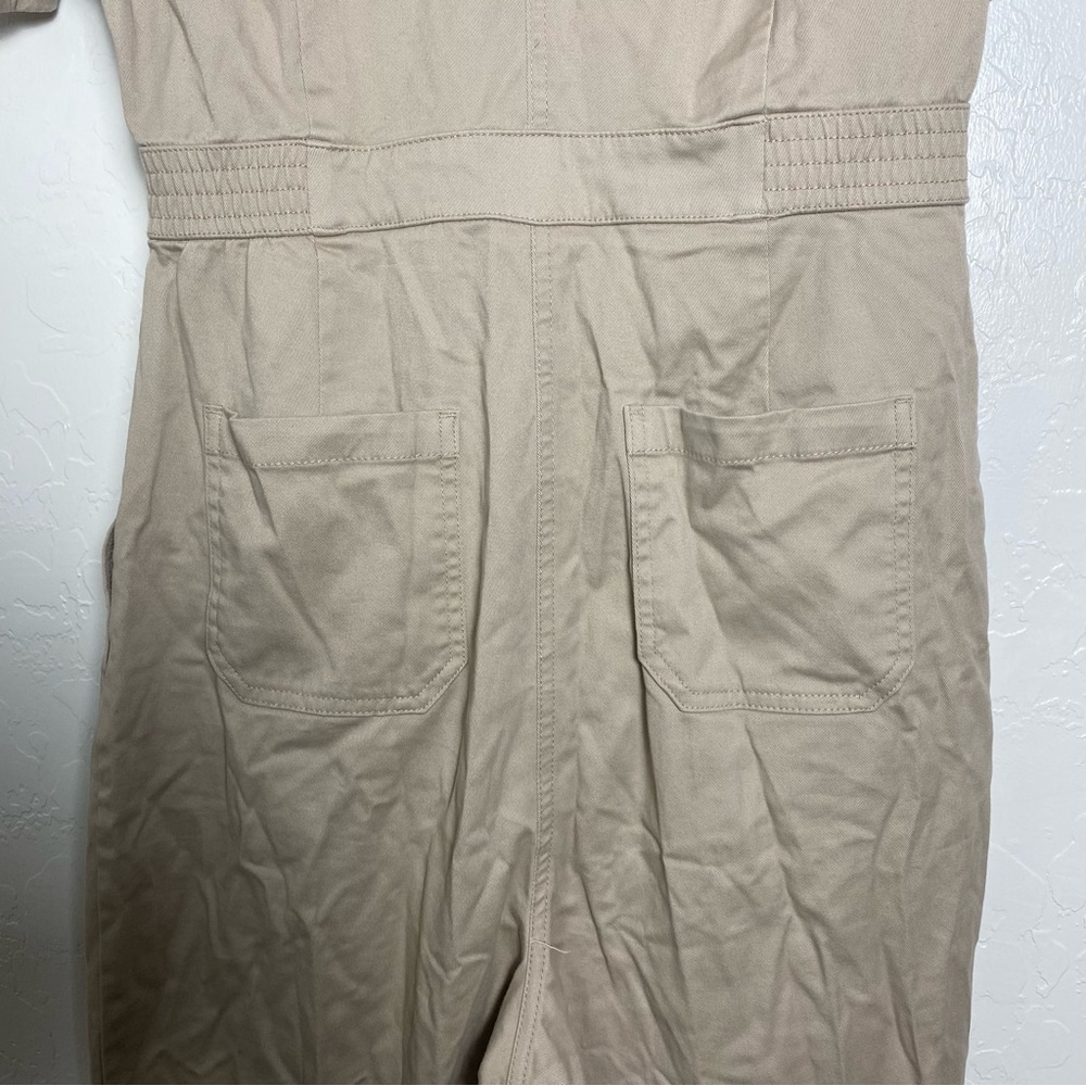 Isabel Maternity Tan Short-sleeve Utility Jumpsuit NWT - Picture 12 of 13